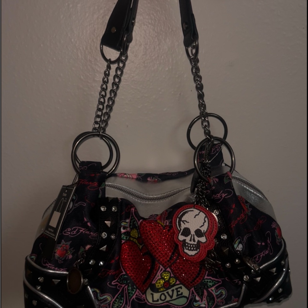 Ed Hardy Black and Red Shoulder Bag. DONT BUY